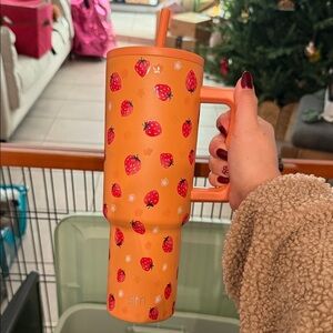 Whole Foods x Simple Modern Tumbler with Strawberry Print